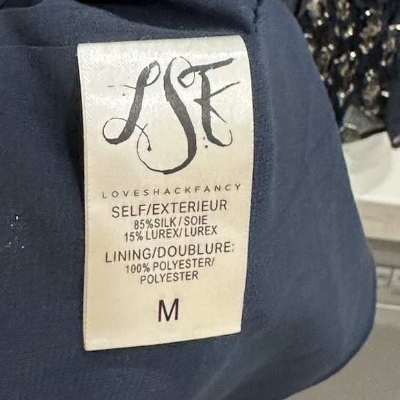 LoveShackFancy Scarlett navy mini dress M - Picture 9 of 10